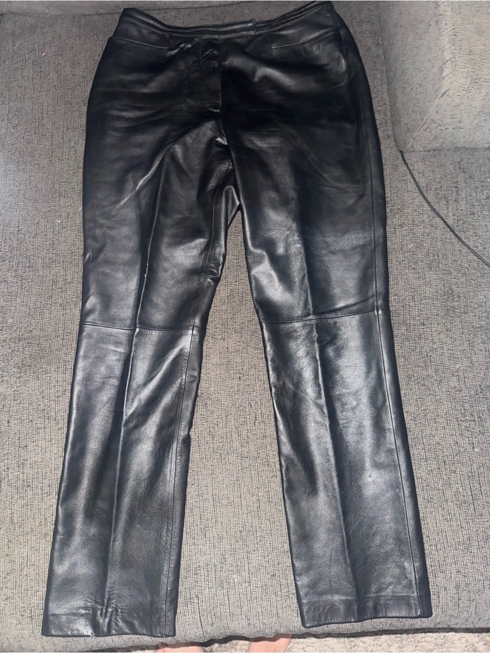 Genuine lamb skin leather pants